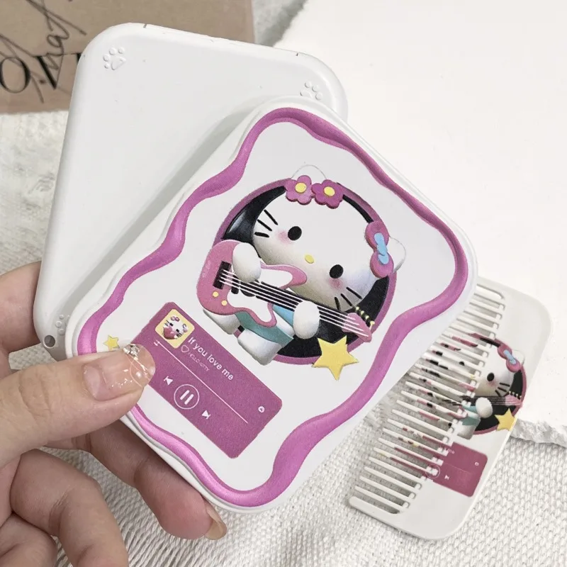 جديد سانريو كارتون مرحبا كيتي مرآة قابلة للطي المحمولة خلع الملابس عالية الوضوح مرآة الفتيات هدية عيد ميلاد