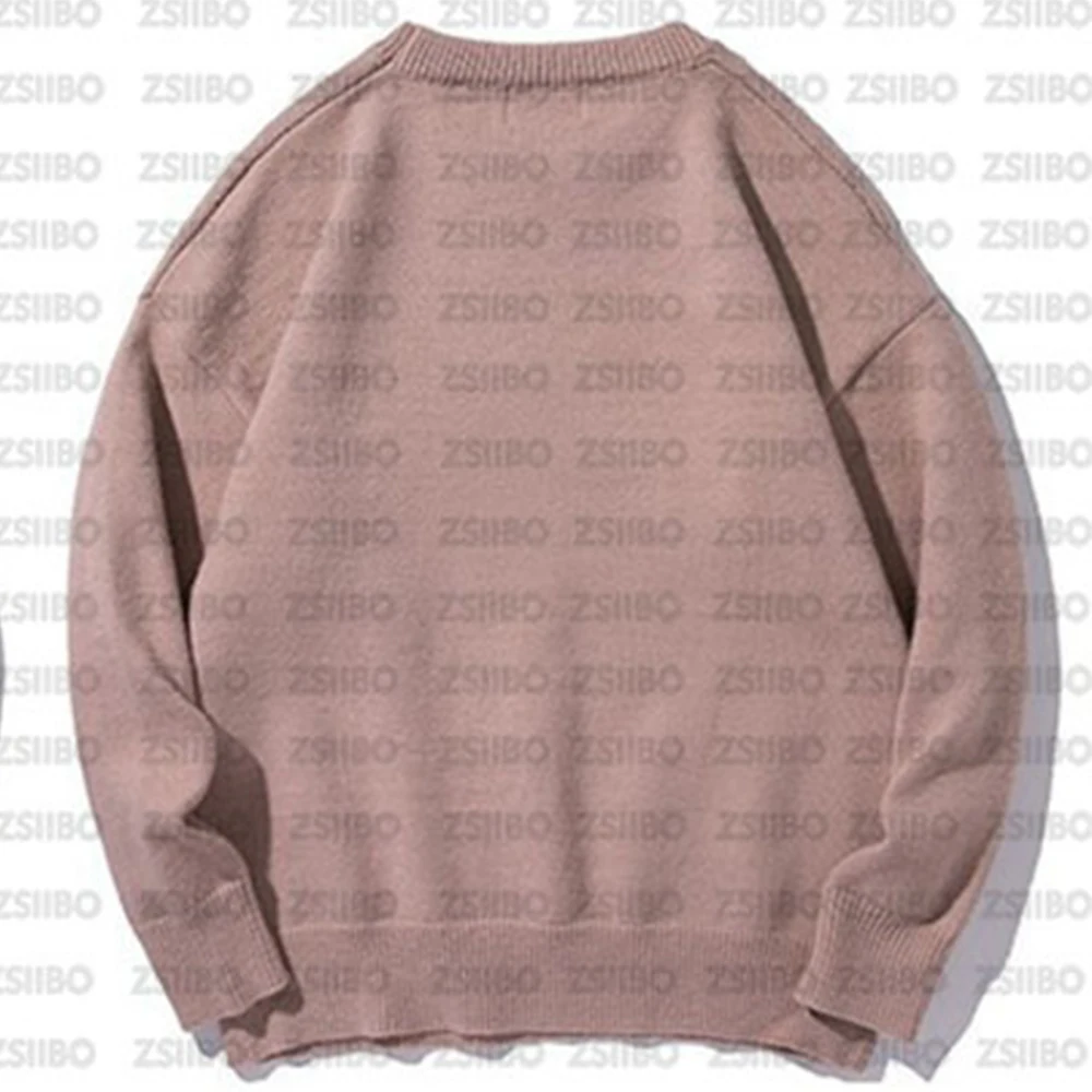 Y2K European, American and Japanese Harajuku leisure commuter sweater duck jacquard sweater retro Korean loose warm pullover