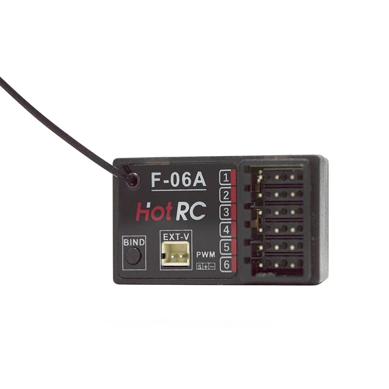 HOTRC F-06A 6CH 2.4GHz Receiver 4-9V for CT-6A CT-10B HT-10A DS650 DS800 Remote Controller RC Car Truck Crawler Boat Plane Model