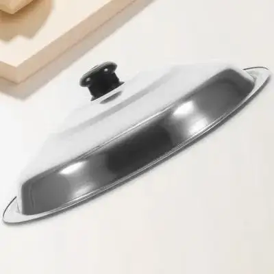 

Stainless Steel Pot Lid Replacement Round Universal Cover For Skillet Pan Wok Microwave Dishwasher Safe