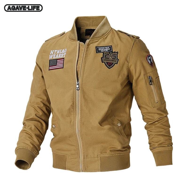 

Military Air Force Cargo Jacket Men's Outdoor Army Coats Spring Autumn Casual Bomber Jacket Stand Collar Pilot Tactical Jackets