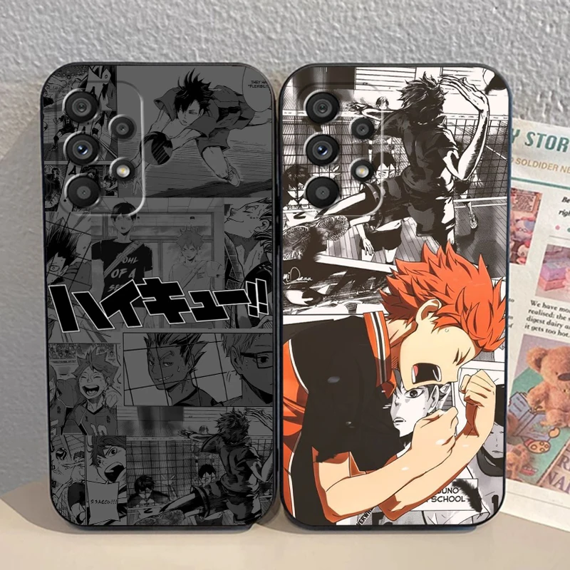 H-Haikyuu H-Hinata Anime For Samsung A53 A52 A33 A32 A51 A71 A21S A13 A73 A55 A22 A23 A35 A72 A54 A12 5G Black Back Phone Case