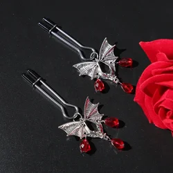 1 Pairs Metal Bondage Nipple Clamps With Red Jewelry Breast Clips Slave BDSM Sex Toys For Woman Adult Games Flirtng Toy Sex Shop