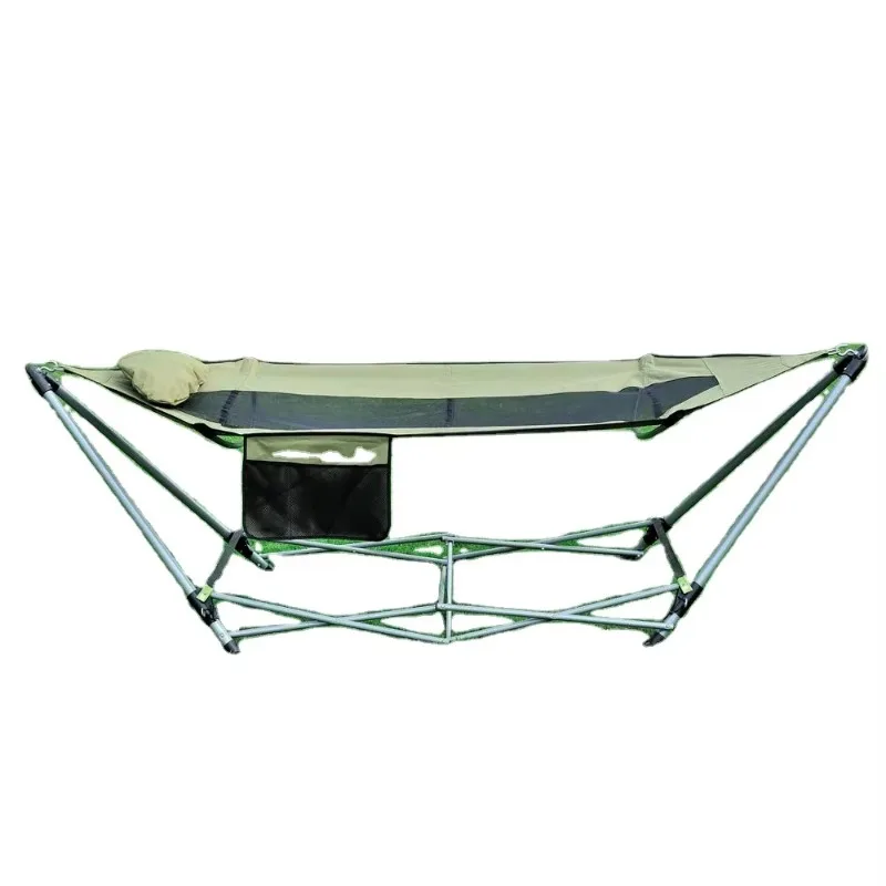 Wholesale camping hammock tent outdoor garden double folding portable steel frame hammock