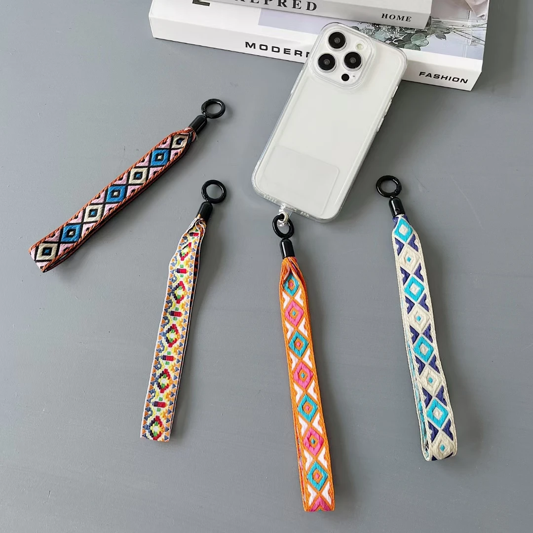 New Colorful Universal Lanyard Mobile Phone Universal Lanyard Wrist Strap Short Rope Hand Strap Hand Rope Decorative Pendant