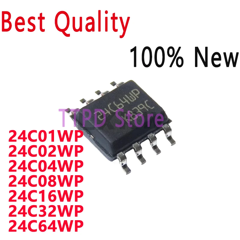 10/PCS New 24C01WP 24C02WP 24C04WP 24C08WP 24C16WP 24C32WP 24C64WP M24C01 M24C02 M24C04 M24C08 M24C16 M24C32 M24C64 -WMN6TP