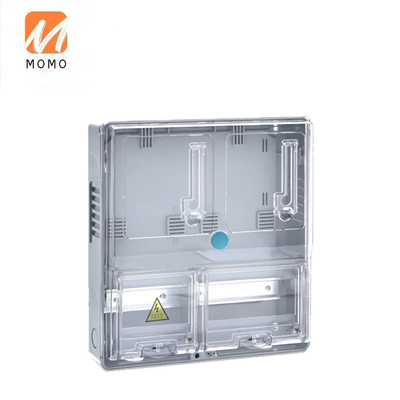 Single-phase two-household meter box DBX Transparent plastic household meter box