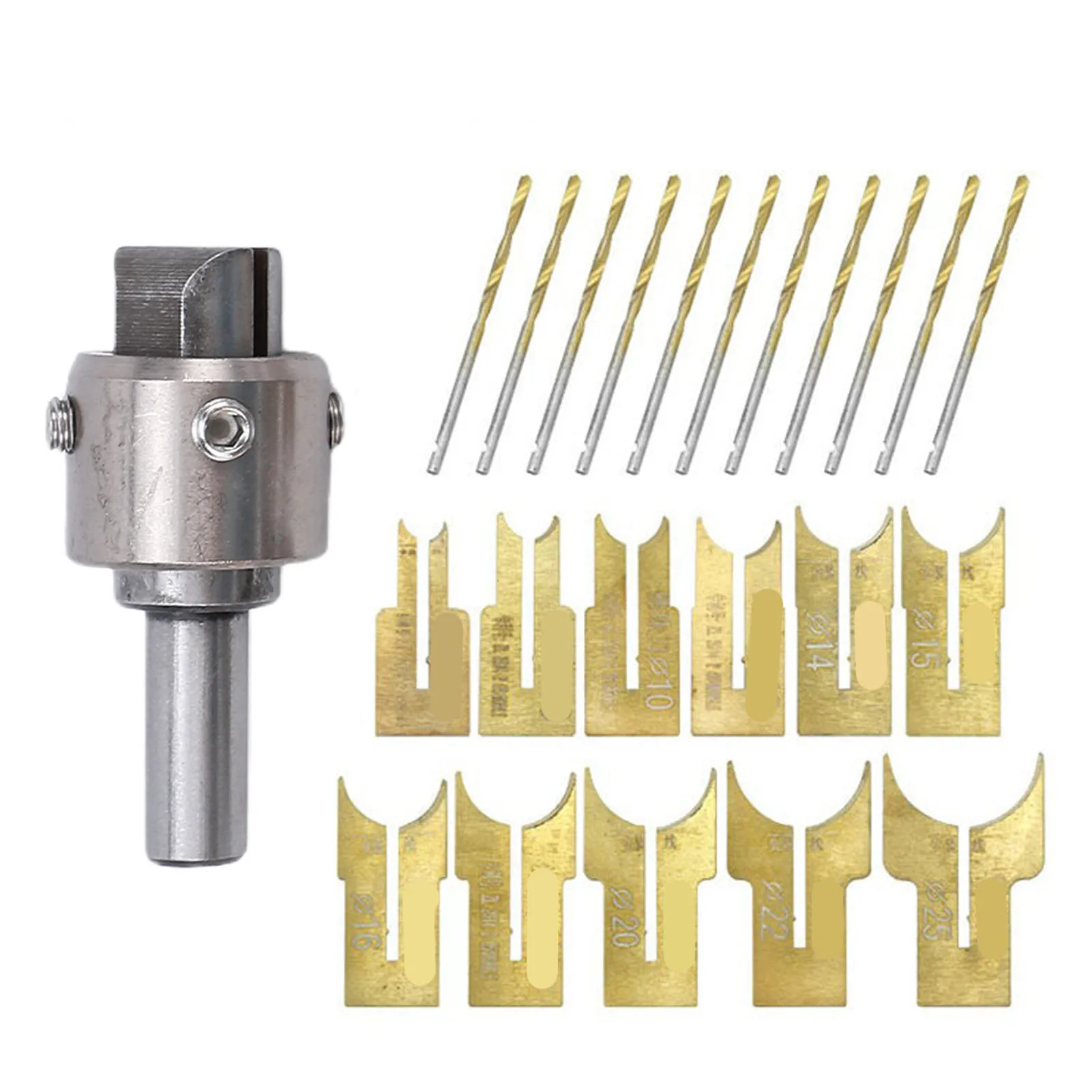 

Wooden Bead Drill Bit Wooden Bead Maker Set 6-25mm Wood Ball Milling Cutter and Drill Bit for Beaded Bracelet Jewelry Making