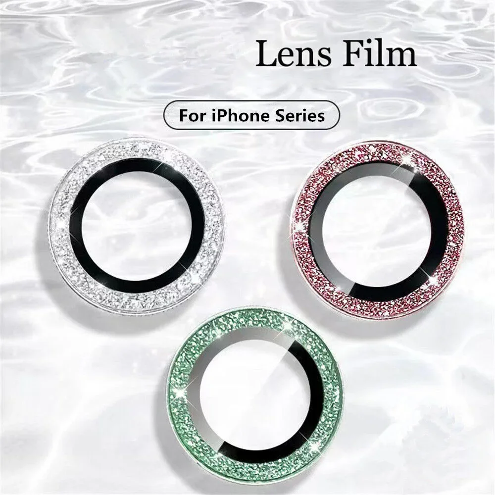 Metal Camera Lens Protector Glass For iPhone 15 Pro Max 12 Mini 14 Pro 13 11 15 Plus Crystal-Clear Film and Metal Ring Eagle Eye