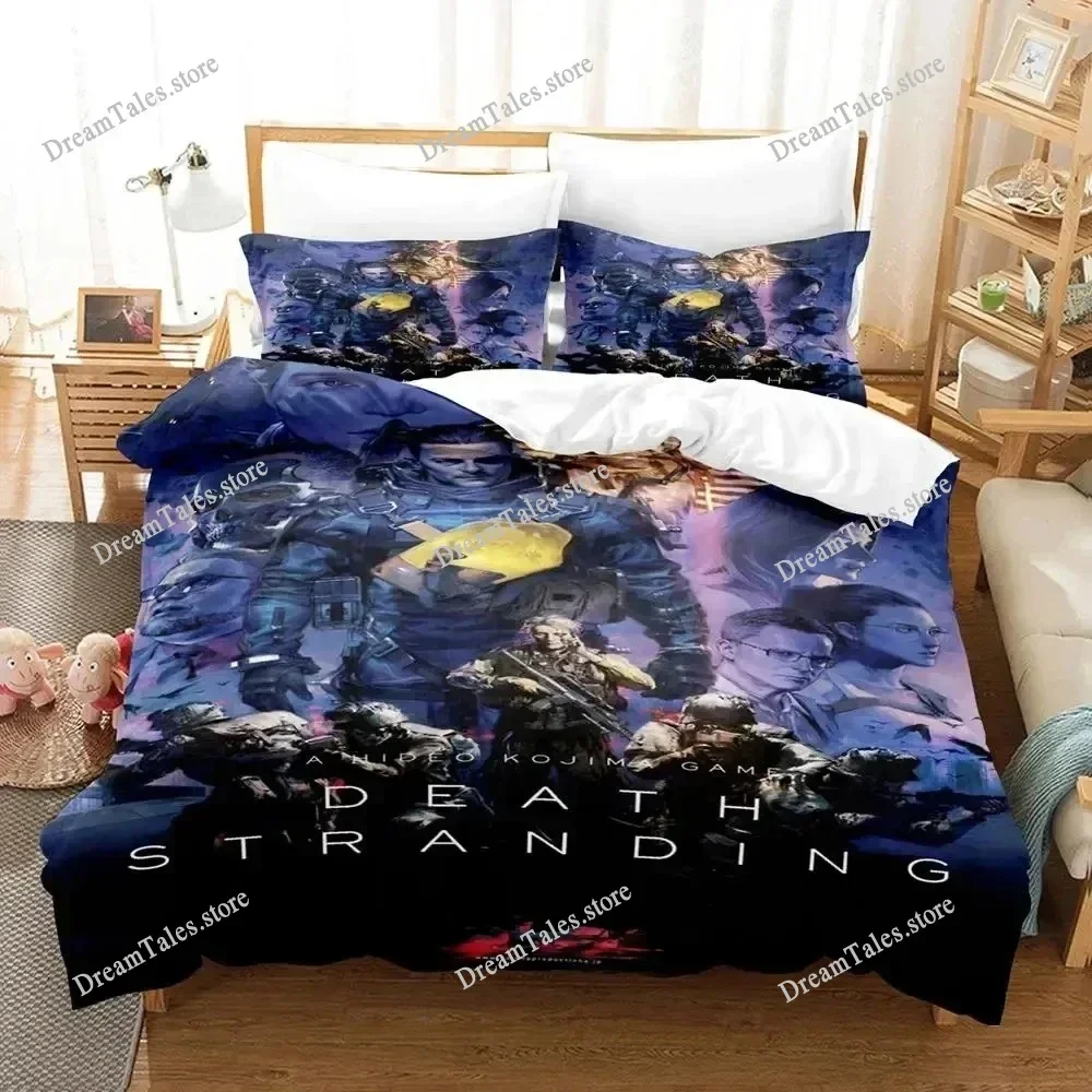 Death Stranding Bedding Set Single Twin Full Queen King Size Bed Set Adult Kid Bedroom Duvet Cover Sets 3D Print Game Bed Sheet7