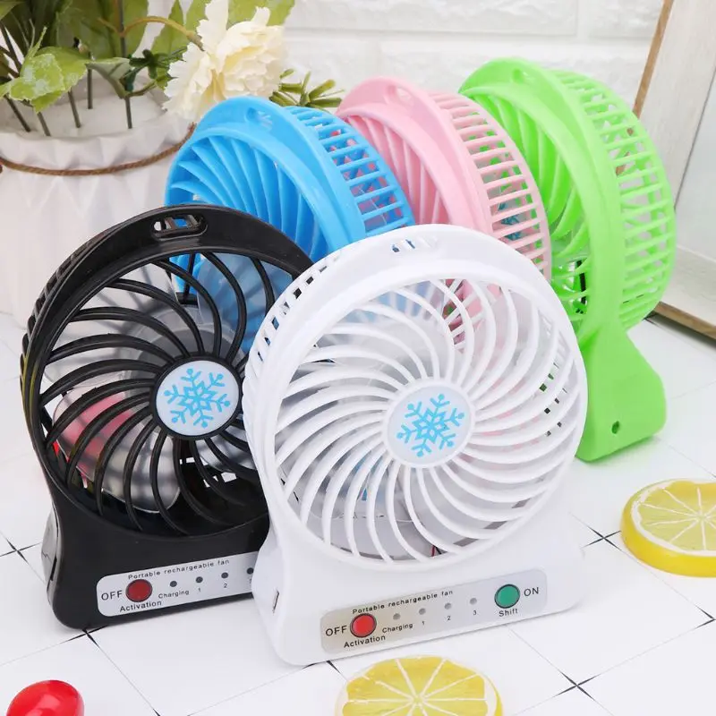 Portable 5W Outdoor LED Light Fan Air Cooler Desk USB Fan Without 18650 Battery Dropshipping