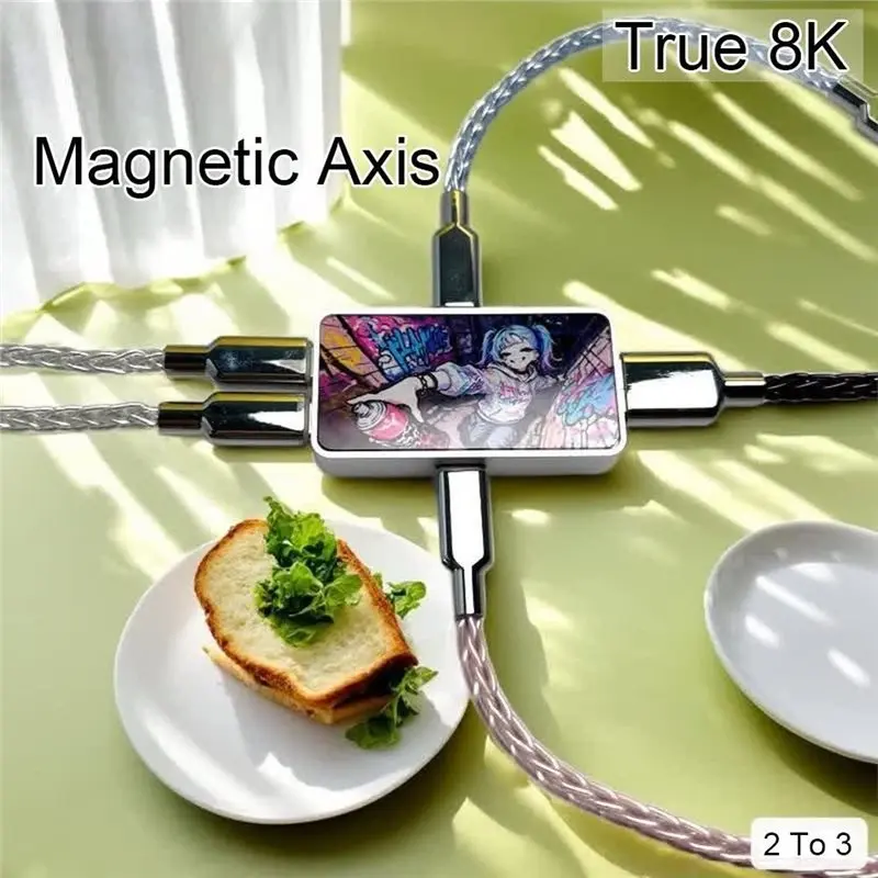 N93RNEW! USB-Dock Gaming Typec-Typec Data Line USB Hub 8K Separate Power With Screen Trendy For 8000Hz