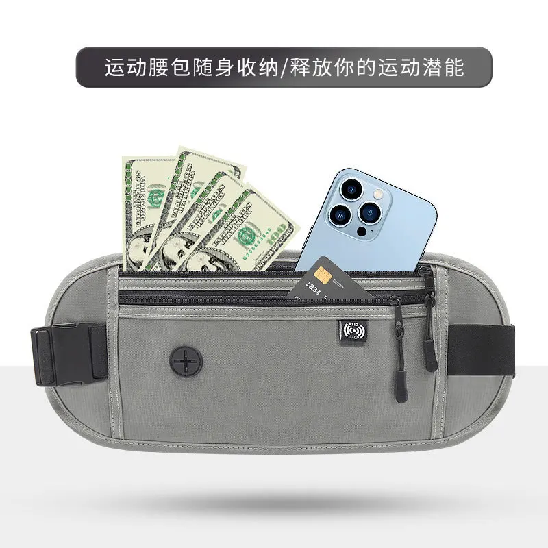 Invisible Travel Waist Pack Pouch for Passport Money Belt Bag Hidden Security Wallet Outdoor Sports Jogging Chest Pack Waist Bag