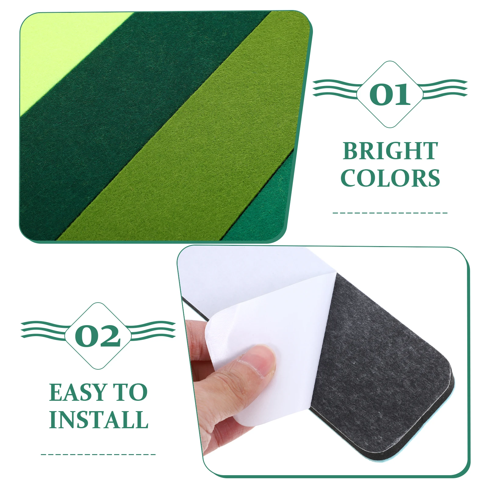 

6Pcs Felt Bulletin Board Strips Multi Functional Self Adhesive Pin Boards for Family Photo Message Wall Wall Board
