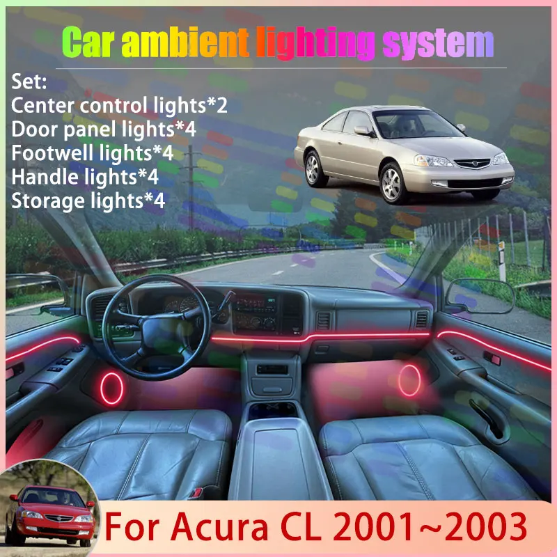 

Для Acura CL 2001-2003 YA4 MK2 2002: Комплект атмосферной RGB-подсветки с эффектом бегущих огней (2/24 шт.) для автомобиля, автозапчасти