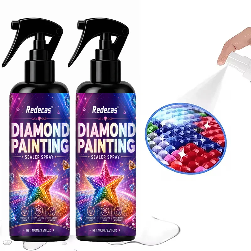 Diamond Painting Sealing Spray: Anti‑Fall Anti‑Yellowing, Quick‑Dry, Secures Diamonds, Locks Shine for DIY & Puzzles