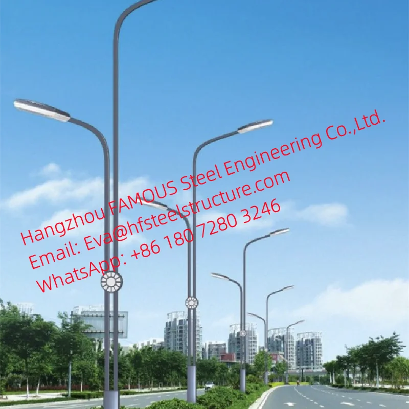 

6M 8M 10M 12M 14M Galvanized Steel Street Light Pole for Highway Lighting