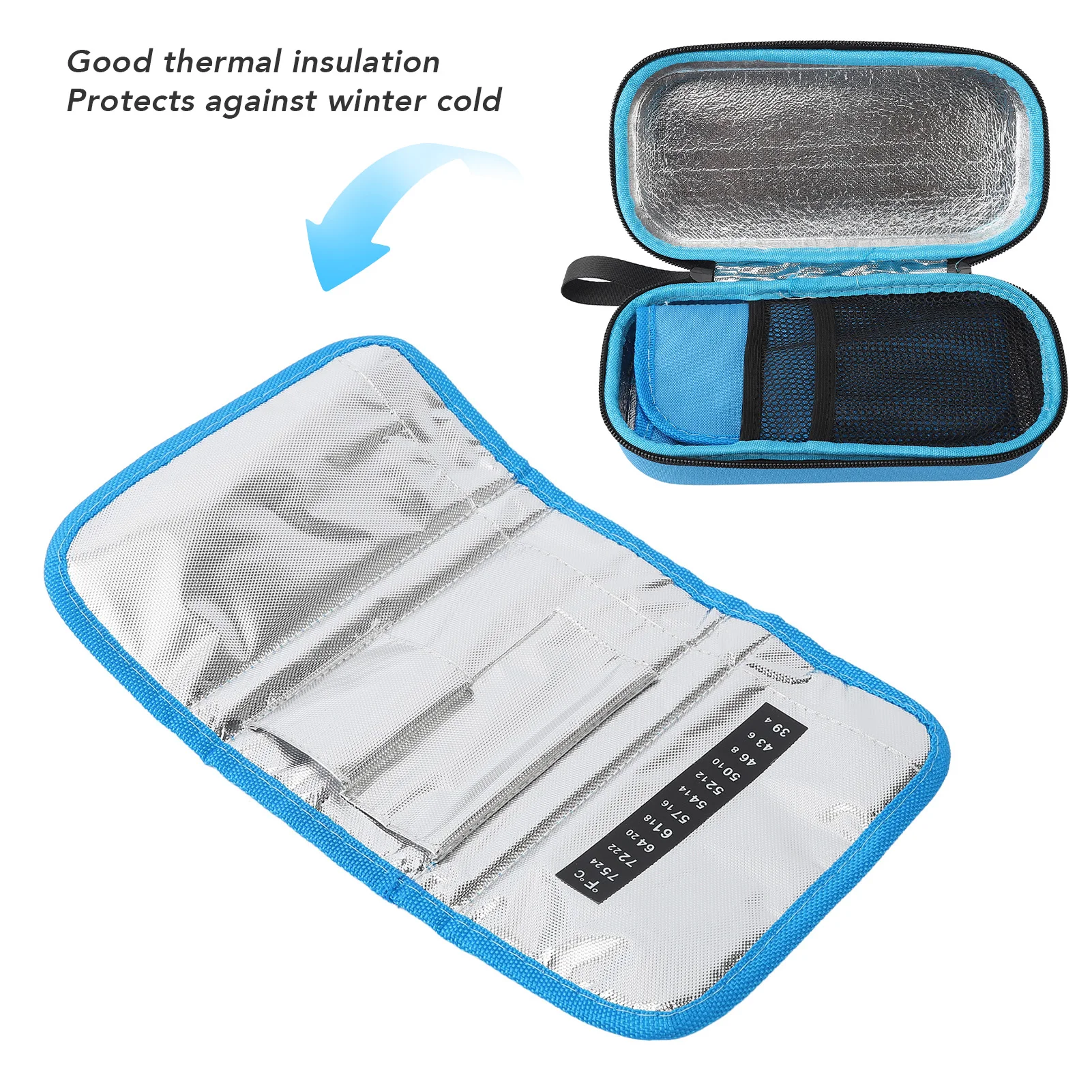 Insulin Ice Pack Blue Diabetic Medication Cooler Waterproof Insulation Storage Insulin Cooling Travel Case Pack