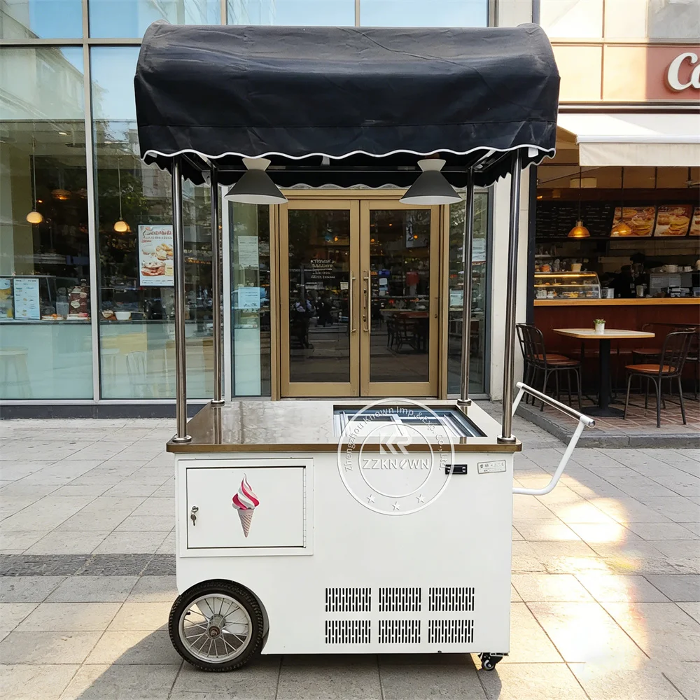 

Электрическая тележка для мороженого, роскошный киоск для напитков, закуска, десерт, уличная тележка для напитков на открытом воздухе для мероприятий на открытом воздухе