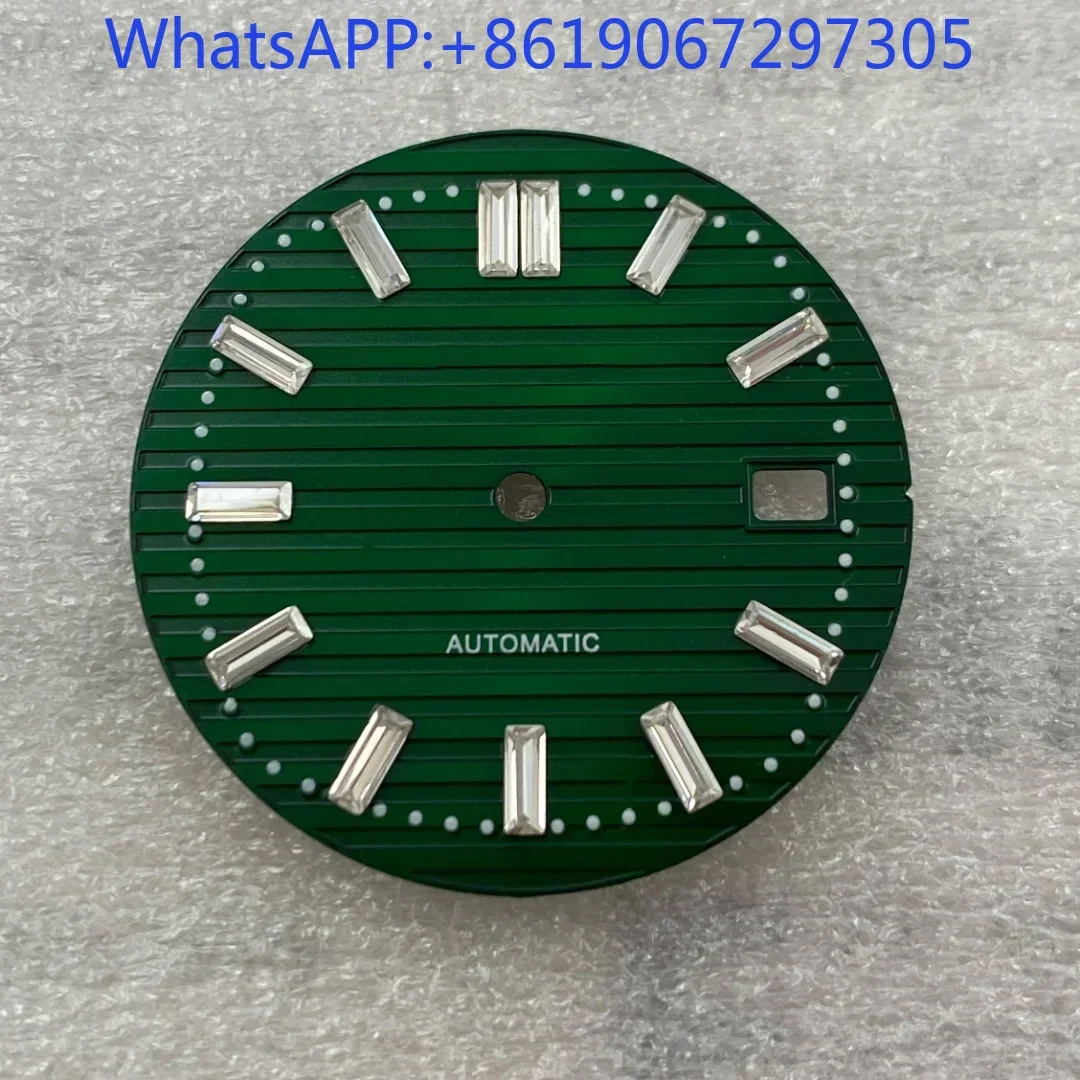 قرص ساعة ماسي عربي مناسب لساعة حركة NH38 وإكسسوارات عصرية بخطوط أفقية وأجزاء قرص الرجل الملمس