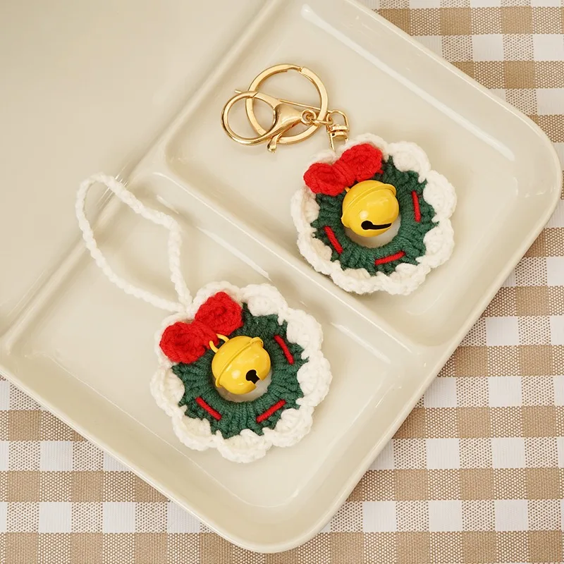 

Christmas Wreath DIY Crochet Kit - Door Hanger Decoration Materials, Christmas Gift with Free Crochet Hook