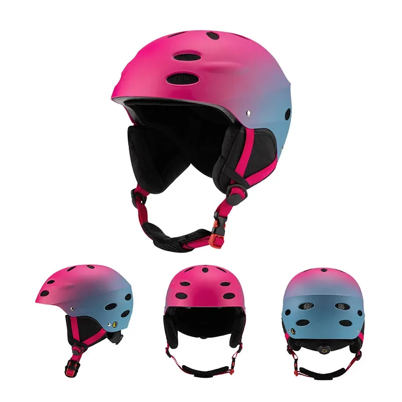 Anti-Collision Ski Helmet for Men and Women, Gradient Color, Outdoor Sports, Snow Protection Gear, Warm, Winter