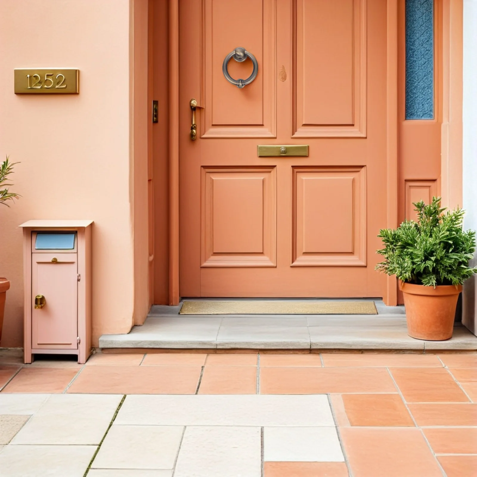 

2Pcs Classical Home Door Knocker Retro Chinese Style Zinc Alloy Front Door Security Decorative Hardware Exterior Accessory