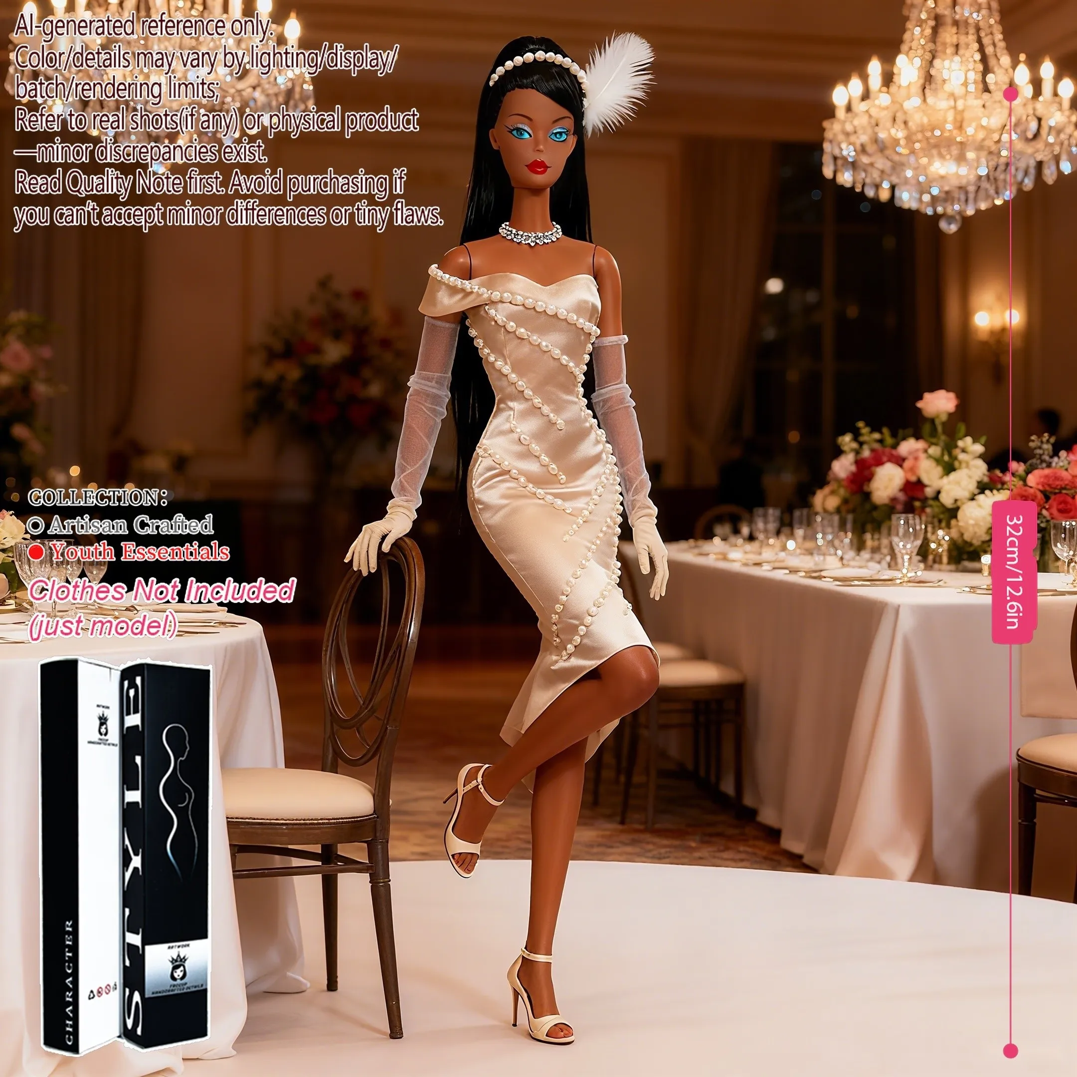 Figurka BJD w skali 1/6, 32 cm, 12 ruchomych stawów, wykwintny, zmienny makijaż (bez ubrań)