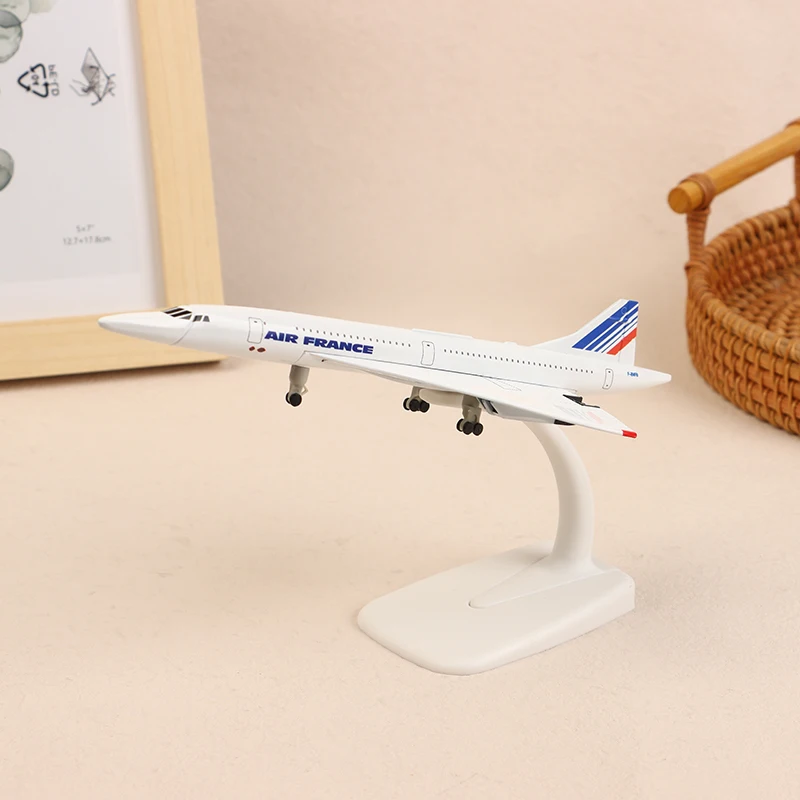20cm French Union Concorde Air France Airplane Model Airliner Alloy Diecast Air Plane Model Toys Collection Home Decor Ornament