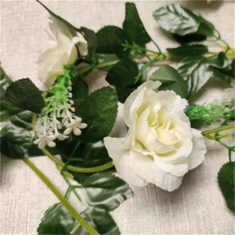 1Pcs 2.2M Artificial White Flower Fake Hanging Fake Vine Plants Leaves Artificials Garland Flowers Wedding Decoration