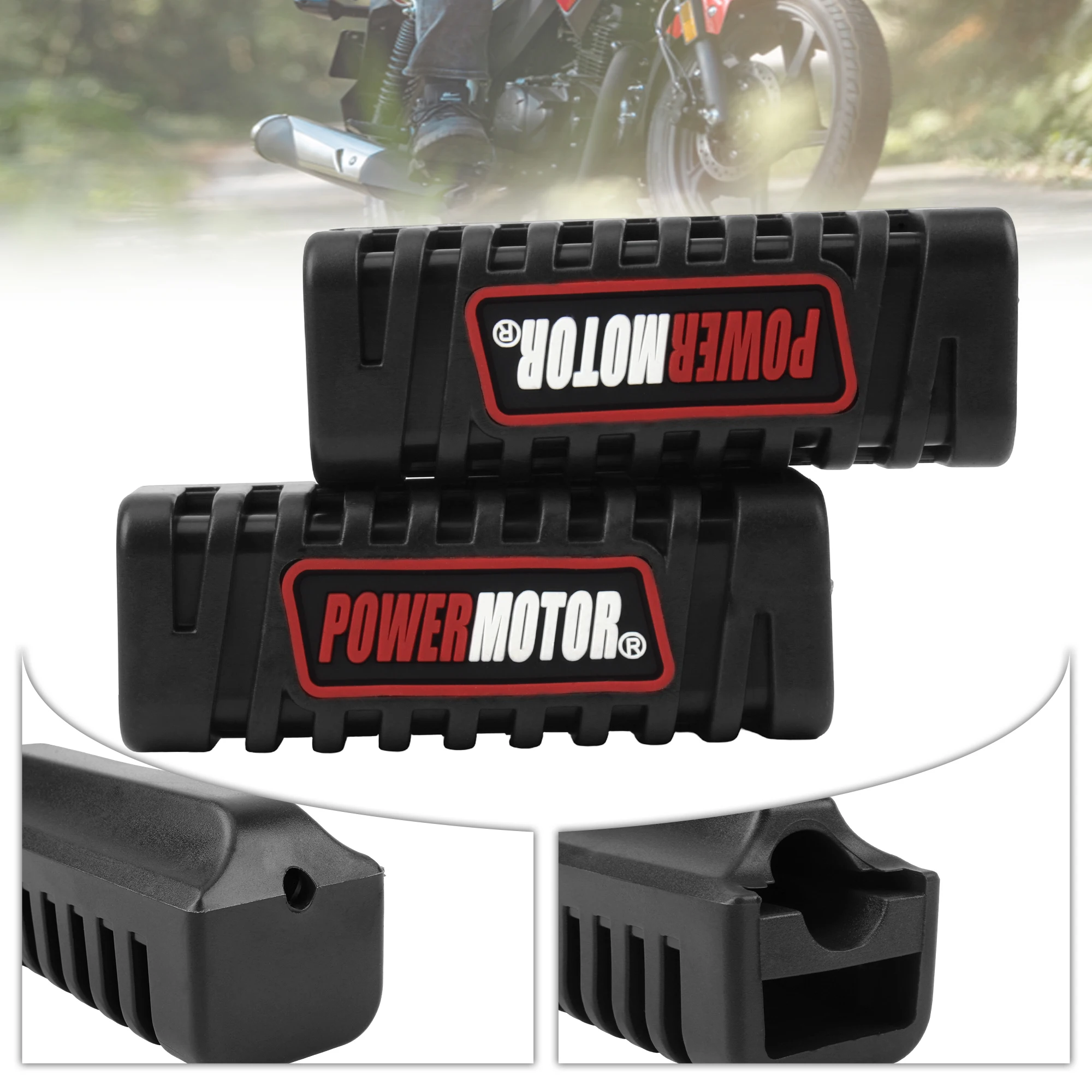 Motorcycle Front Foot Pedal Rubber Anti Skid Cover Adjustable Footrests Mat For Honda KTM Yamaha Suzuki Universal Accessories image 2