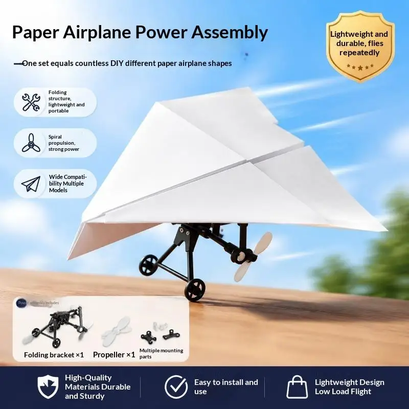 Remote Control Paper Airplane Kit with Gyro Stabilizer DIY Electric RC Plane Power Module Transmitter Component Spare Parts