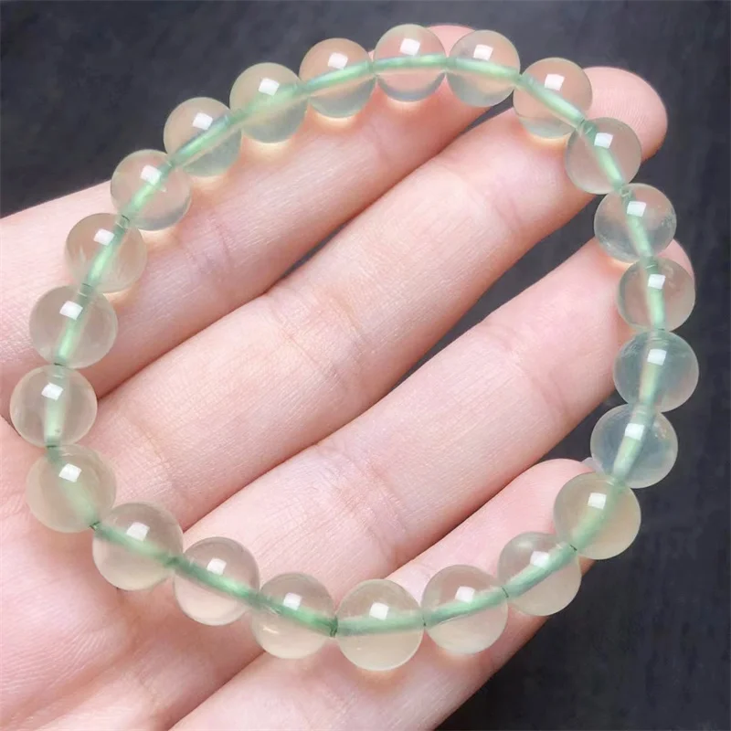 

Natural Prehnite Bracelet For Women Charm Healing Fashion Mineral Yoga Spirit Balance Jewelry 1PCS 8MM