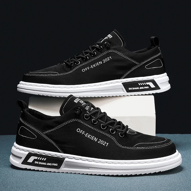 New Style Ice Silk Canvas Shoes with Soft Sole Casual Sports Men's Footwear Korean Version of The Trend Breathable Board Shoes