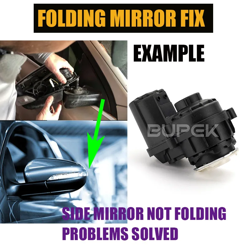 BUPEK Car Power SIDE WING MIRROR FOLDING MOTOR For 2012-2016 Lincoln MKS coche accesorios original repair parts kits Black LR
