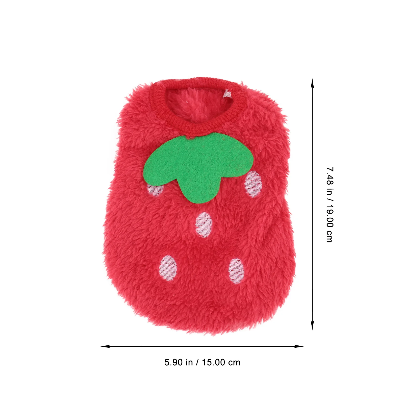 

Winter Strawberry Hoodie Small Pet Vest Soft Coral Fleece Bunny Clothes Guinea Pig Costume Small Dog Hoodie Guinea Pig Clothes