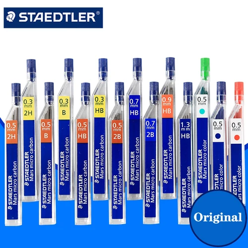 Alemán Staedtler 250 núcleo de plomo automático 0,3/0,7/0,5mm escritura suave estudiante boceto de arte dibujo recambios de lápiz mecánico