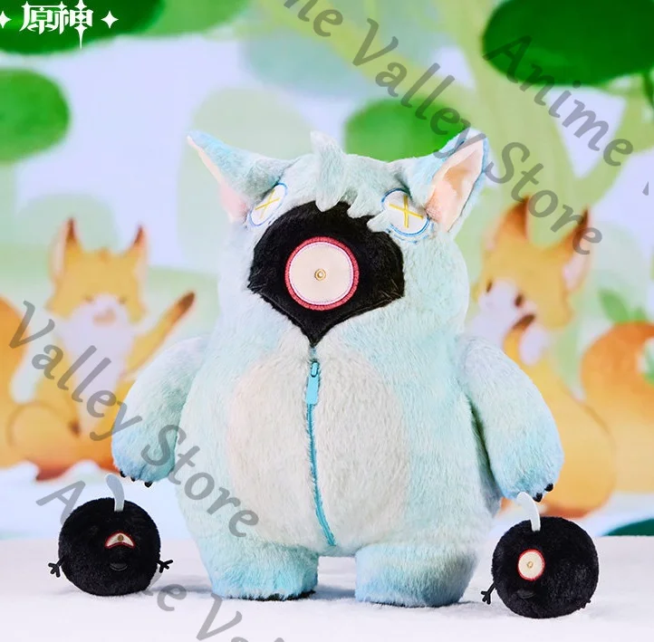 

Genuine Anime Genshin Impact II Dottore Cosplay Monster Fluffy Maumet Storage Bag Messenger Bags Cartoon Pendant Keychain Gift