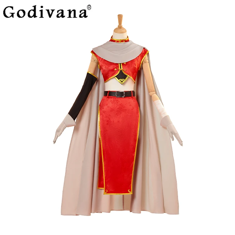 2 차원 게임 코스프레 스커트 세트 여성 애니메이션 할로윈 Cos 정장 여성 카니발 유니폼 의류 복장