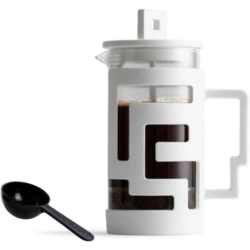 

Maker Press Coffee Press Tea Coffee Pot Glass Coffee Pot Convenient (Color : White)
