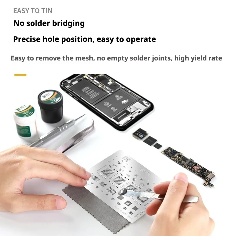 BGA Reballing Stencil For Xiaomi 8-17 Motherboard IC Chips Soldering Repair Tool Template Stainless Steel Welding Plate
