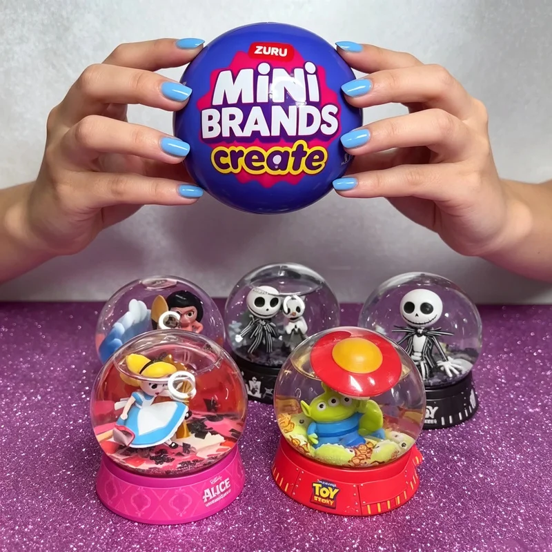 ZURU Frozen Crystal Ball Blind Box Mini Brands Create Surprise Ball Ornament Maker Juguete de Anime Hecho a Mano Coleccionables Regalo de Cumpleaños