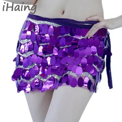 Women Sequin Belly Dance Hip Scarf  Sexy Bellydance Tassel Hip Wrap Skirt Belt Hipskirt Costume Accessories Music Festival