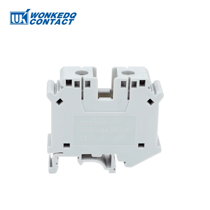 5Pcs UIK 35 Installation Universal Screw Feed-through Strip Plug Wire Electrical Connector Din Rail Terminal Block UIK35
