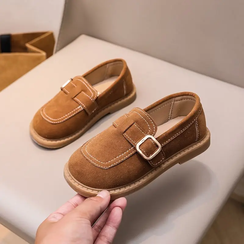 

2026, весенне-осенние новые детские лоферы на мягкой подошве в корейском стиле для девочек, удобная детская повседневная обувь для малышей