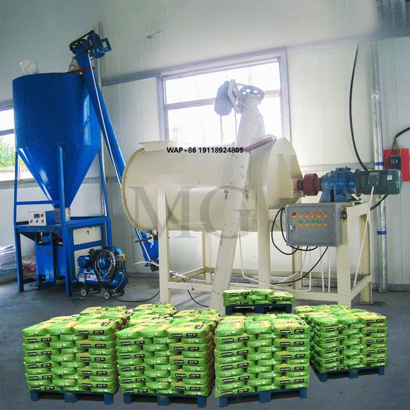 Simple Dry Mix Powder Mortar Plant Wall Putty Mixer Sand Cement Mixing Equipment Ceramic Tile Adhesive Grout Making Machine