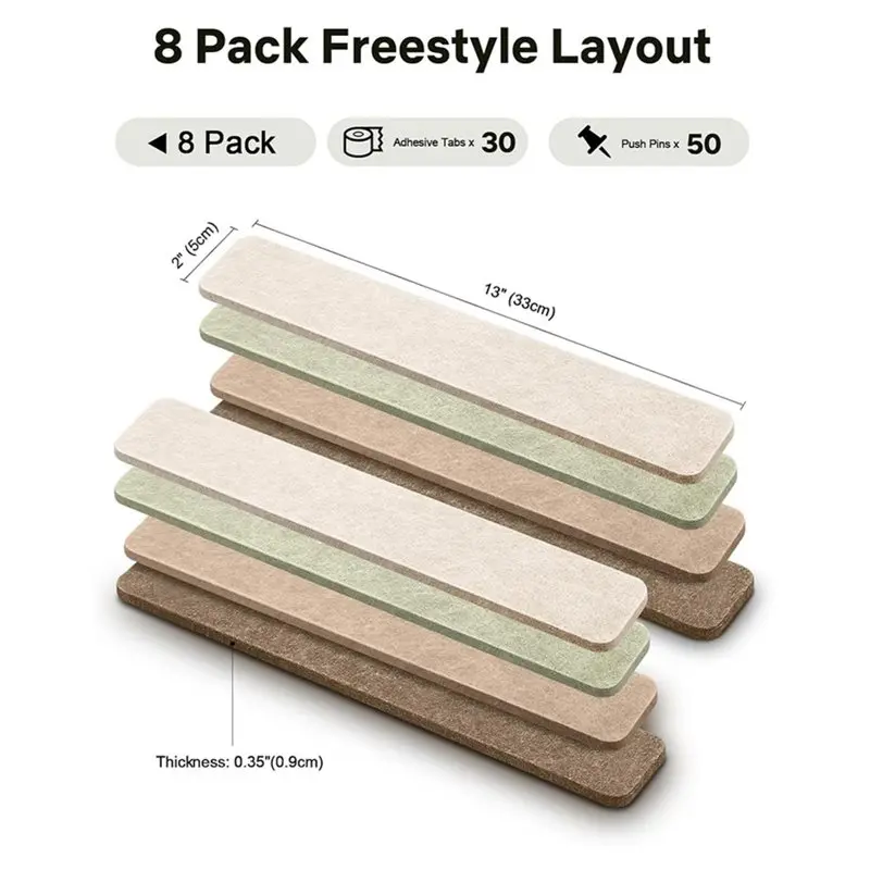 Decoración de pared de fieltro, para tableros de anuncios, diseño de corcho pequeño, para accesorios de escritorio y ese