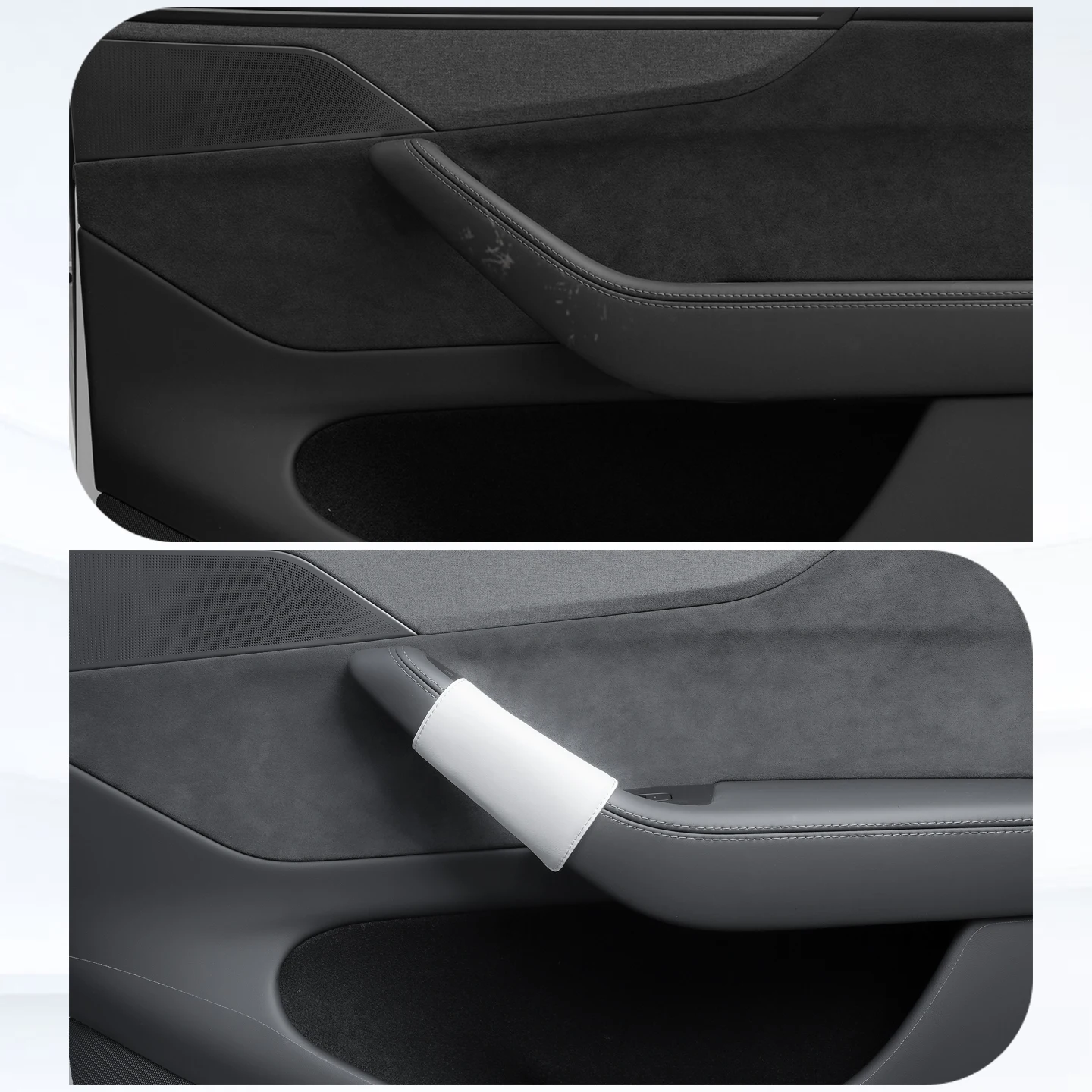 Suitable for Tesla's Updated ModelYL/Y/3 Interior Door Handle Cover, Interior Protection, and Interior Handle Modification -2pcs