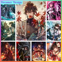 Honkai Star Rail Hot Character Danheng Cross Stitch Diamond Painting Kit Artificial Creation Mosaic Embroidery Home Decor 5D DIY