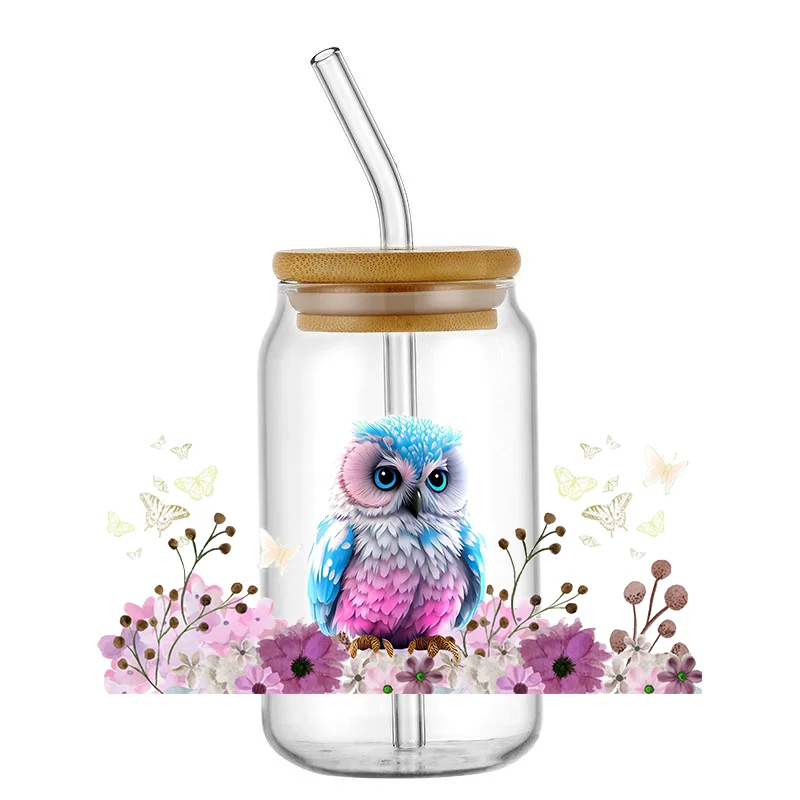 Animal Series Koala Cartoon 16OZ UV DTF Cup Wraps Transfer Sticker For Glass Libbey Can Bottle Selfadhesive Washable DIY Custom